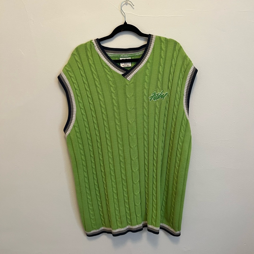 Vintage lime Green FUBU vest